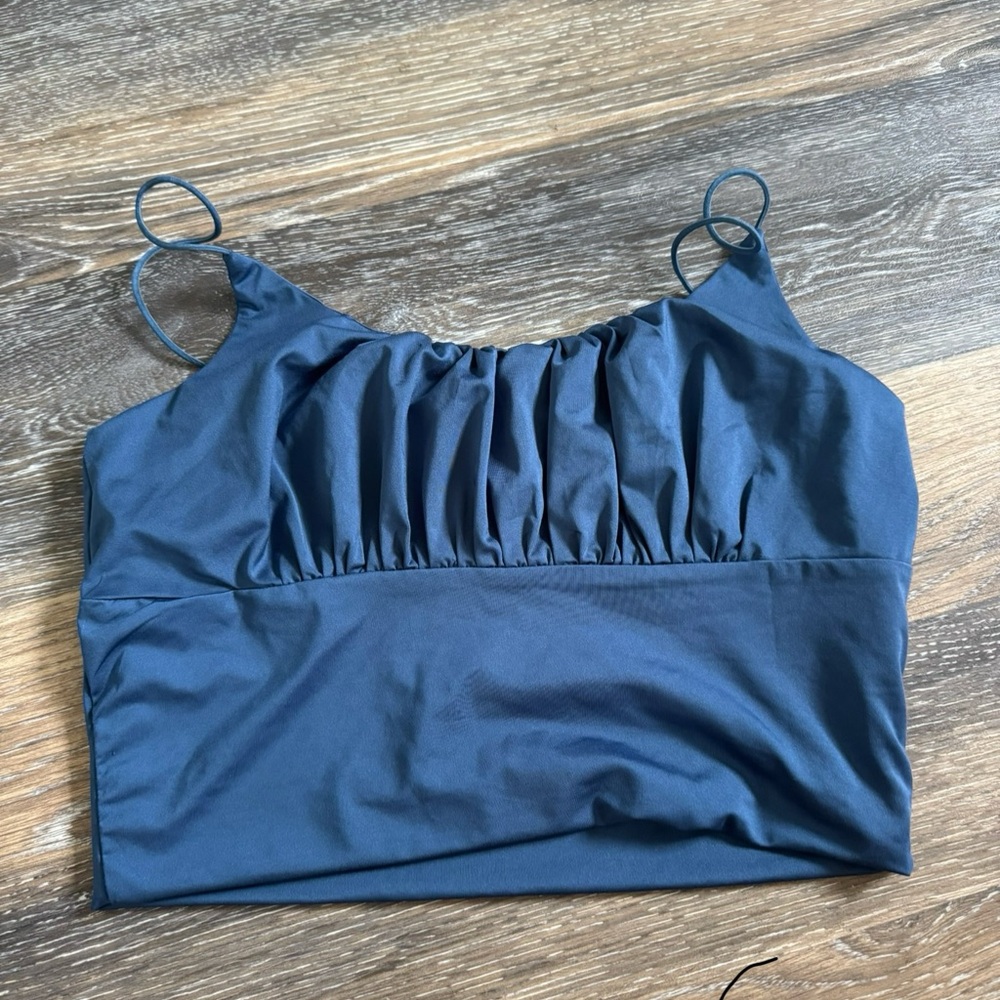 Elegant Blue Sleeveless Top